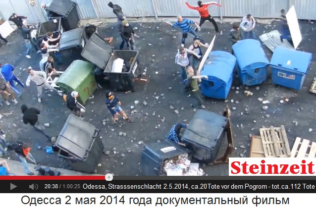 Die Ukraine-Nazis r�cken mit ihren
                        M�llcontainern vor