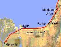 Der Feldzug unter Asarhaddon bis nach
                            Ägypten bis Memphis