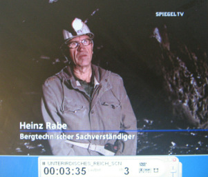 Oberammergau: tunnel caretaker and mining
                    expert Heinz Rabe is telling