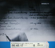 NS film
                          "Kampfstoffe" ("combat
                          agents") 06, notice reporting the
                          experiment