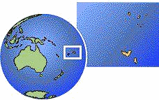 Karte mit der Position der
                              Tonga-Inseln