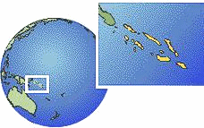 Karte: Position der Solomonen-Inseln islands