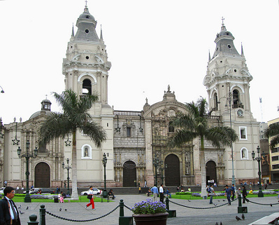 Eine Kathedrale der
                            kriminellen, "christlichen" Kirche
                            in Lima