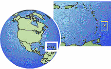 Karte mit der Position der Insel Barbados vor der
                "Karibik"