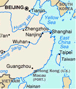 Die Position /
              posicion von Nanking / Nanjing und Hongkong / Hong Kong
