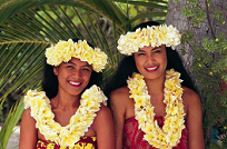 Tahiti, Blumenkränze