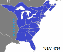"USA" von 1797 bis zum Mississippi