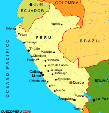Karte von Peru
              mit Cusco