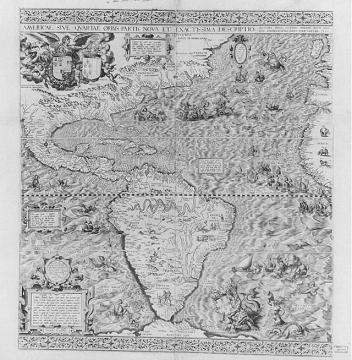 Karte von Amerika von
                  Diego Gutierrez 1562