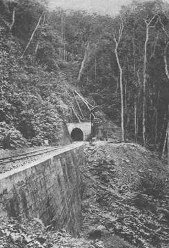 Entr�e
                                      de tunnel dans les montagnes du
                                      Mayombe