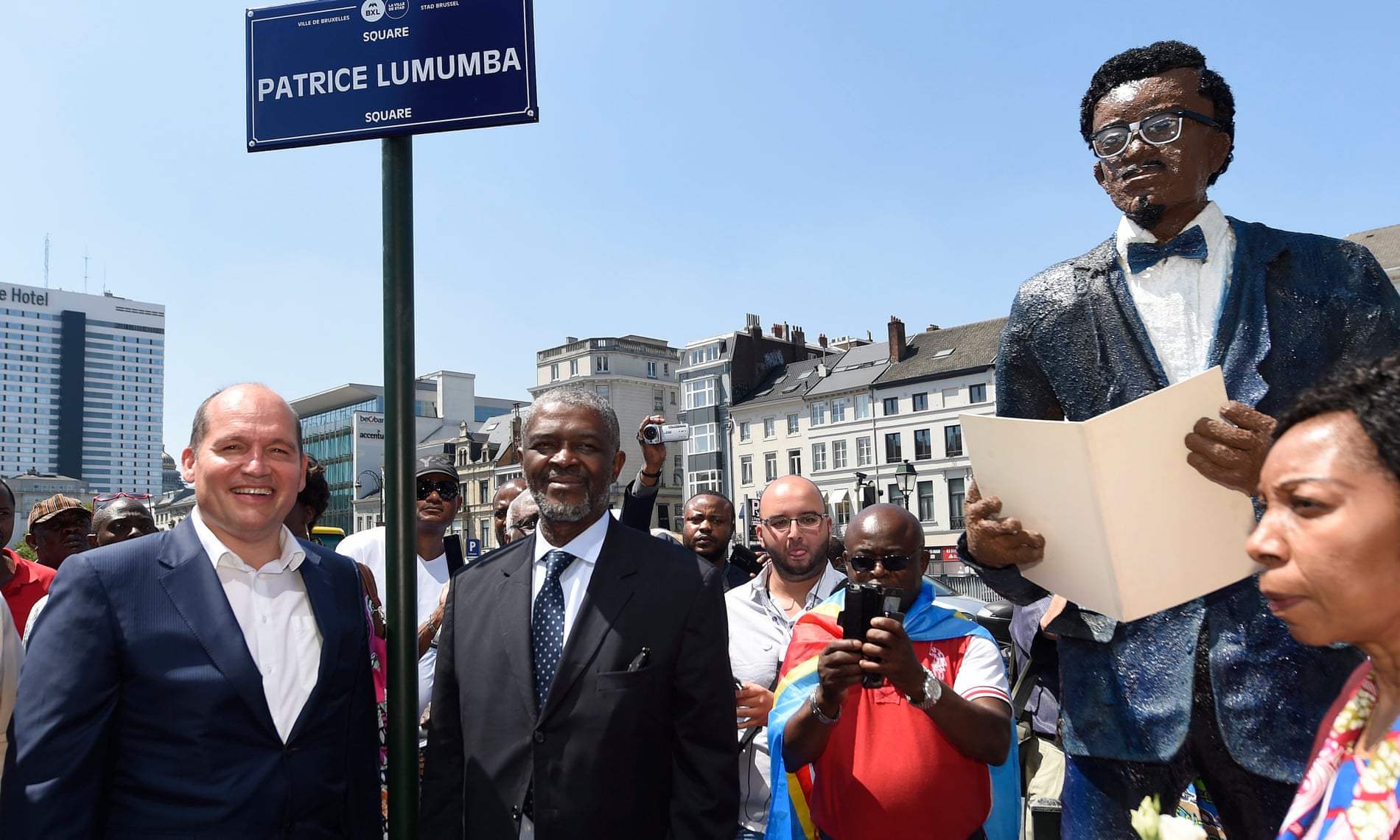 Brussels with Lumumba Square Brussels with Lumumba Square