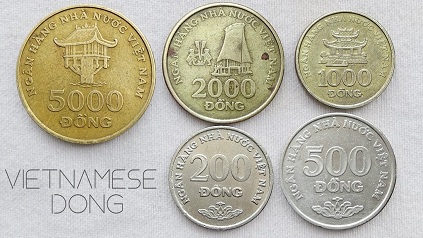 Vietnam-W�hrung Dong-M�nzen