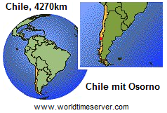 Karte von Chile mit
            Osorno