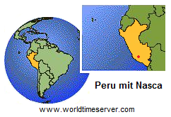 Karte von Peru mit
                Nasca