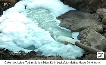 Nasiriya, Abwasser wird ungekl�rt in den Fluss geleitet