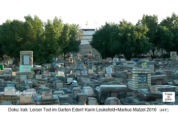 Der Kinderfriedhof von Basra ist voll, es geht ein stilles Sterben vor sich, ein "leiser Tod" - URANMUNITION=V�LKERMORD