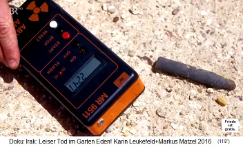 Nasiriya, der Geigerz�hler zeigt 2241 an