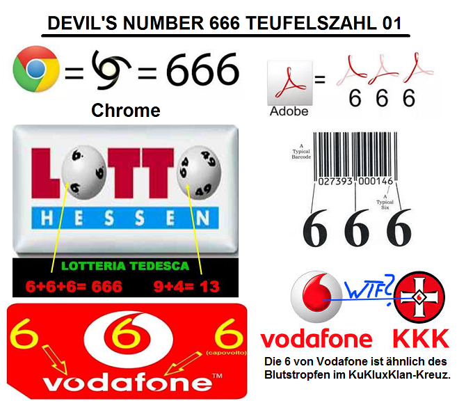 Photo collection 01 with
                  logos with the satanic devil's number 666
