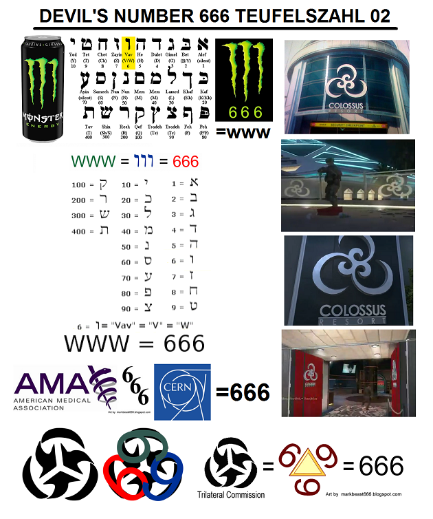 Photo collection 02 with
                  logos with the satanic devil's number 666