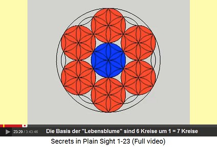 Die Basis der Lebensblume sind 6 Kreise um
                        1 = 7 Kreise