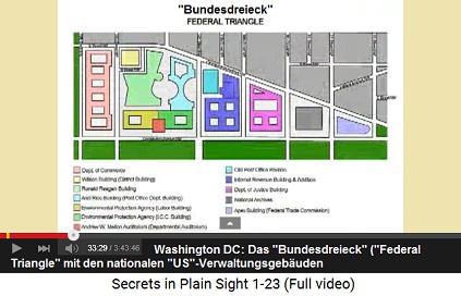 Washington DC: Das "Bundesdreieck"
                    mit den wichtigen, staatlichen Verwaltungsgebäuden