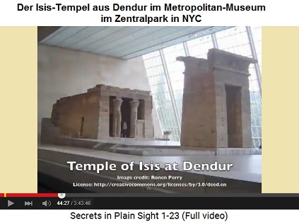 der Isis-Tempel aus Dendur im
                    Metropolitan-Museum im Zentralpark in NYC