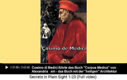 Cosimo di Medici führte das Buch "Corpus
                      Medica" von Alexandria ein, das Buch wurde
                      die Grundlage für die Renaissance-Architektur in
                      Italien