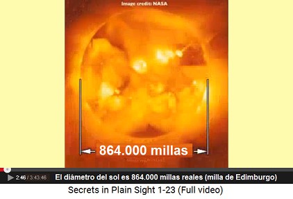 el diámetro del sol es 864.000 millas
                        reales (milla de Edimburgo)