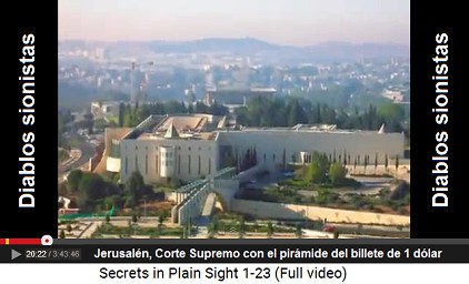 Jerusalén, la capital de los diablos
                        sionistas: en el techo de la Corte Suprema hay
                        un pirámide como en el billete de 1 dólar