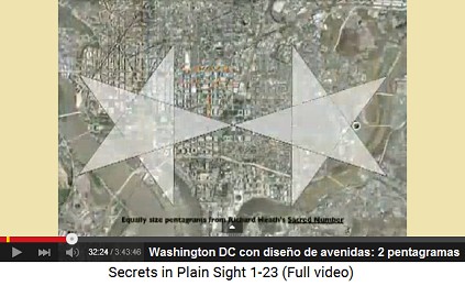Washington DC con diseño vial con 2
                        pentagramas (estrellas de 5 puntos)