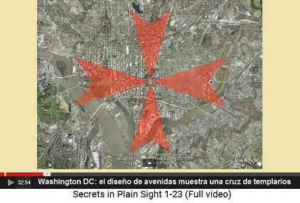Washington DC,
                                        el diseño vial muestra una cruz
                                        de templarios