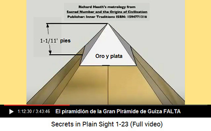 El piramidión de la Gran Pirámide de Guiza
                      fue de oro y plata y falta desde "mucho
                      tiempo"