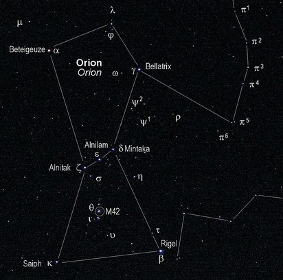 La constelación del Orión