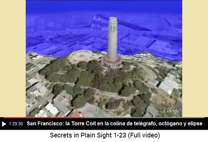 San Francisco: La Torre Coit en la colina de
                    telégrafo (Telegraph Hill), octágono y elipse