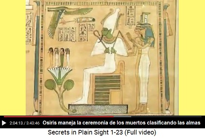 Osiris maneja la
                                ceremonia de los muertos clasificando
                                las almas