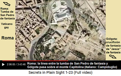 Roma: la línea entre la tumba de San Pedro de
                      fantasía y Gólgota pasa sobre el monte Capitolina