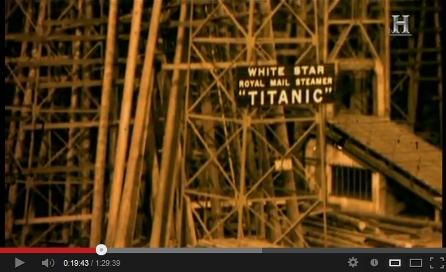 Das
                      Propagandaschild f�r den Dampfer Titanic
                      "White Star Royal Mail Steamer Titanic"