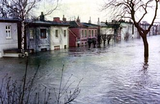 Sturmflut in
                                Hamburg-Wilhelmsburg 1962