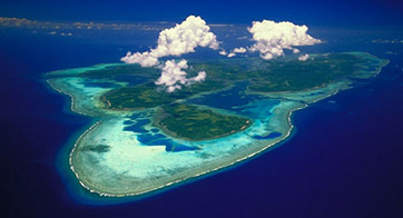 Flache Inseln in Mikronesien, z.B. die
                      Yap-Inseln