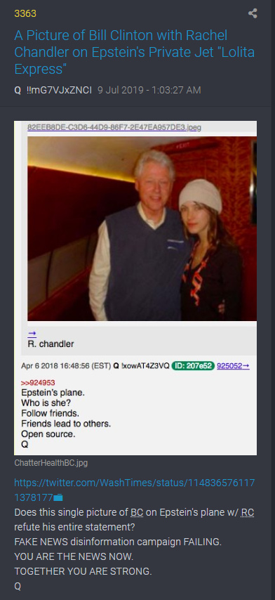Q �ber Bill Clintonmit Ray
                  Chandle in einem Epstein-Flugzeug