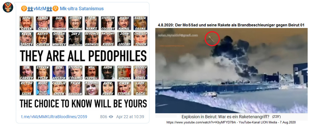 Satanismus-Meldungen 07 (ab
                                1.4.2020): Haufenweise kriminelle
                                Pädophile und die satanistische Rakete
                                auf Beirut vom 4.8.2020