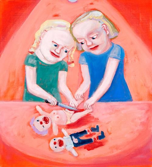 Die satanistische Malerin Lena Cronqvist: 2
                        Frauen schneiden bei einem Baby beide Füsse ab
                        und bei einem anderen Baby ein ganzes Bein ab