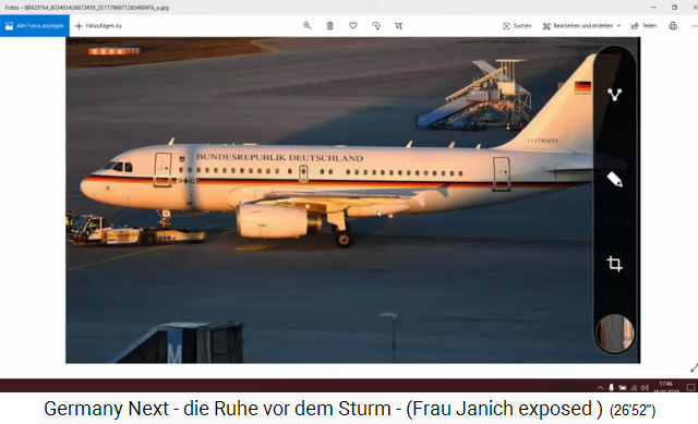 Merkels Flugzeug
                            Nr.1 mit dem Code 15-02, insgesamt 17