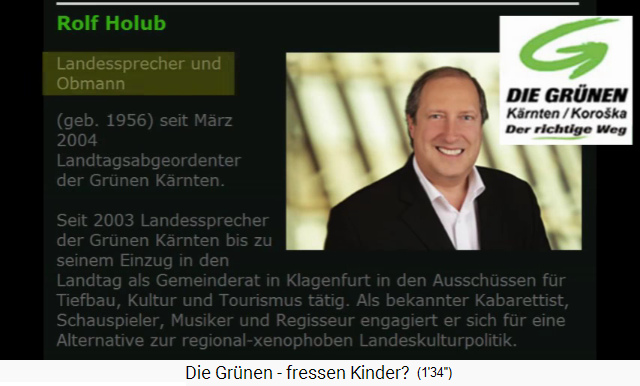 Herr
                                Holub, der Boss der Grünen in
                                Österreich, lässt seine Musikkapelle mit
                                Steuergeldern bezahlen