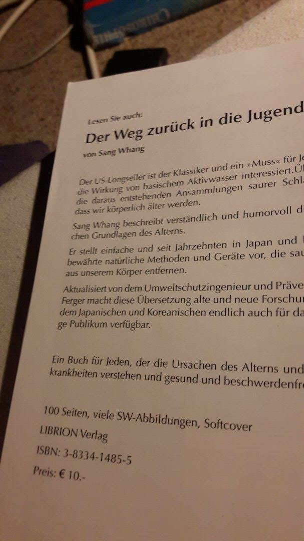 Sang Whang: "Der Weg zur�ck in die
            Jugend", Einleitung